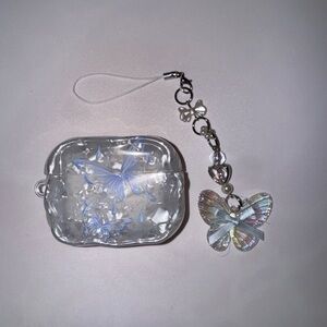 Butterfly Design Phone Case with Charm